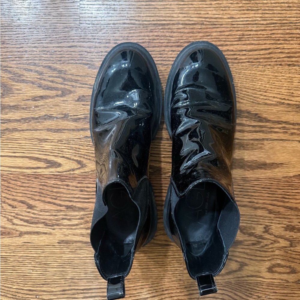 AGL Black Patent Leather women’s  Boots